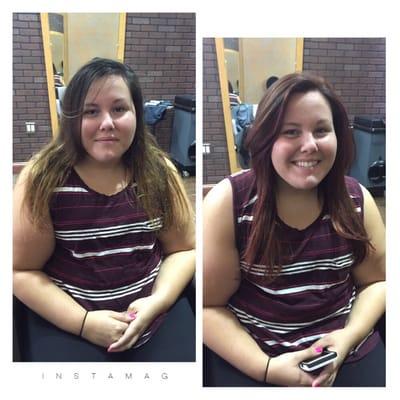 Before & After Color & Blowout