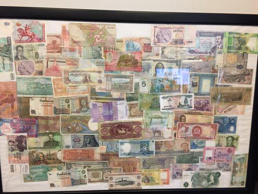 Money from around the world.