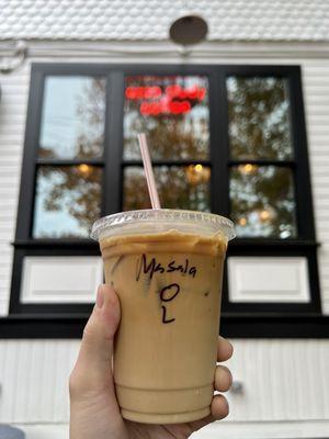 Larger Iced Masala Oat Latte