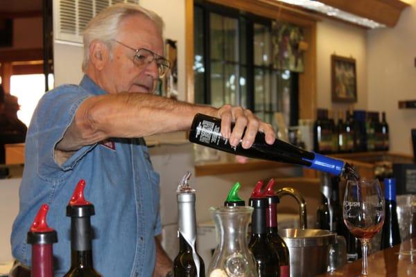 Dennis pouring some delicious wines!