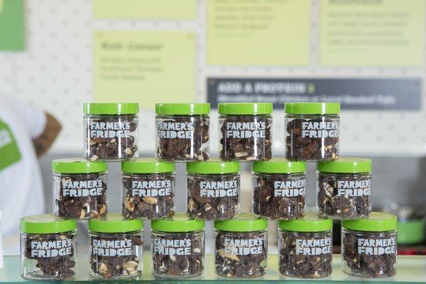 Customer favorites! Our Dark Chocolate Trail Mix and Maple Chili Spiced Nut Mix