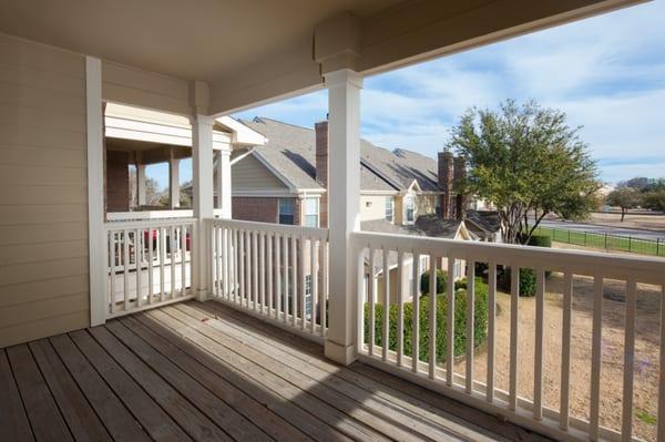 Over-sized patios and balconies with lush views