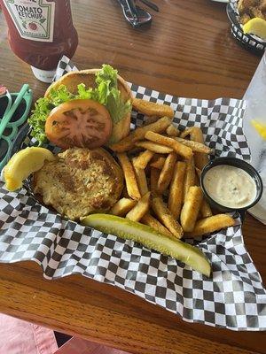 Crab cake sandwich