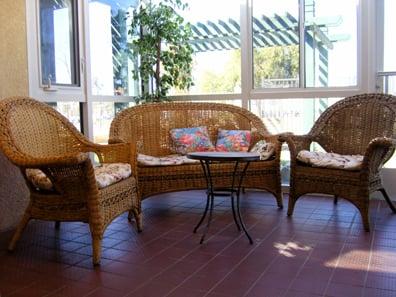 All four of our residential buildings have a beautiful sunroom.