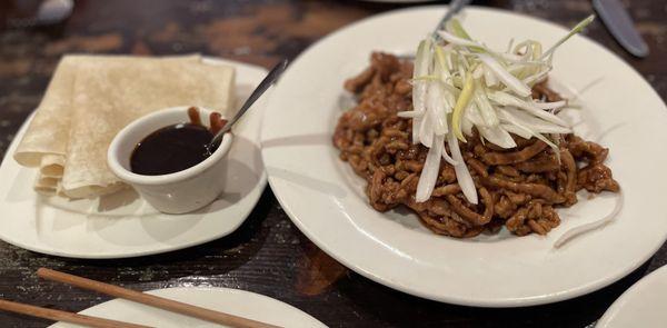 Shredded Pork with pancakes