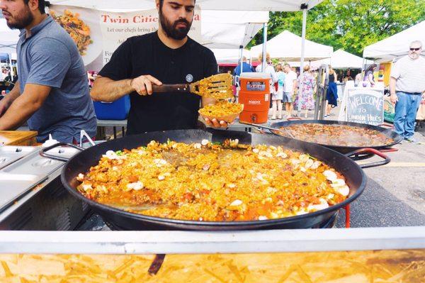 Twin Cities Paella - chicken, shrimp & chorizo