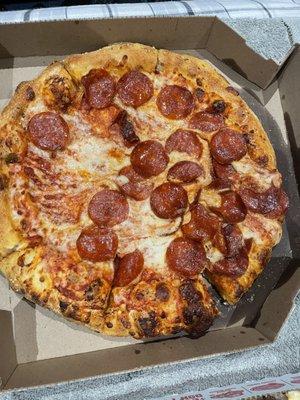 Pepperoni only on one side