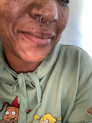 Septum piercing... Tit 4 Tatt is the place to go for piercings in Pensacola, Florida...