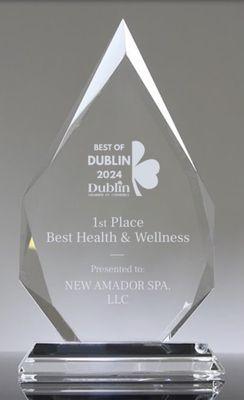 Congratulations!
Amador Spa has won the 2024 Best of Dublin Award!
Thank you all for your support!