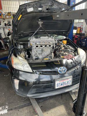 Remove engine and replace