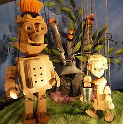 Wooden Marionettes tell great stories to children at PuppetWorld Playhouse.