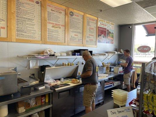 Sandwich artist at work