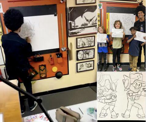 Some of DRAW's experienced students get the opportunity to assist and lead workshops for younger students.