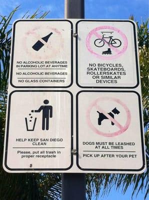 typical park rules