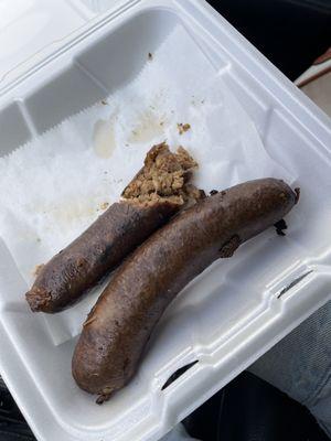 Smoked boudin sausage