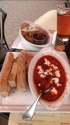 Toasted Ravioli and Baked Goat Cheese