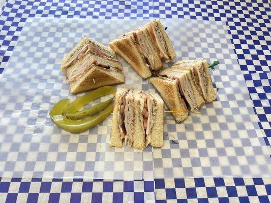 Yummy Club Sandwiches.Choose  your meat.