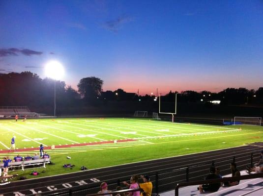 The football field at sunset!