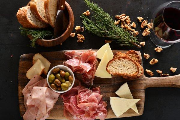 Salumi e Formaggi by Tarallucci e Vino: our Chef's Selection of meats and cheeses served with our very own freshly baked bread