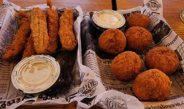 Fried Pickles & Boudin Balls