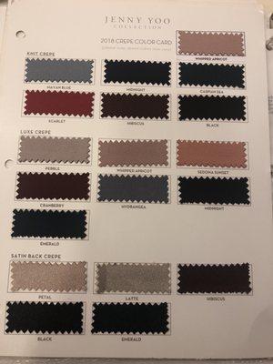 Dress option swatches