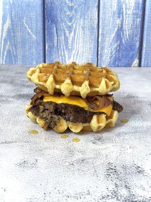 Waffle burger from fly burger!