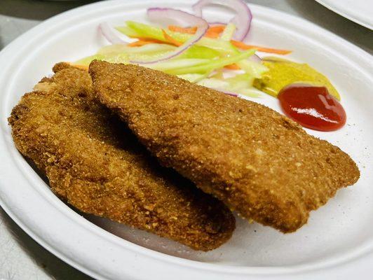 The authentic Calcutta style fish fry (cutlet)