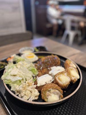 Quatro Donkatsu Set (Cheese Katsu, Korean Style Donkatsu, Fish Katsu, Hamburg Steak)