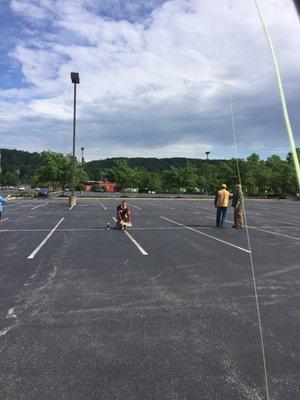 Parking lot casting training grounds