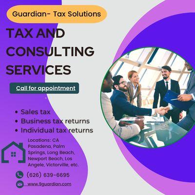 Tax Consulting Services...
Call for appointment