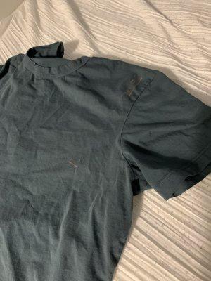 Buck Mason shirt - didn't have stains prior to bringing to this place