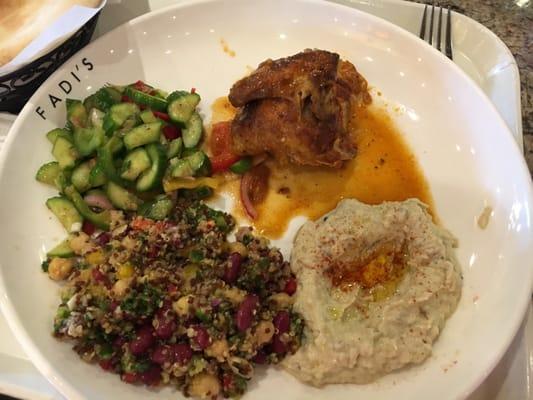 Moroccan Chicken Cous Cous, Lebanese salad & Quinoa salad!