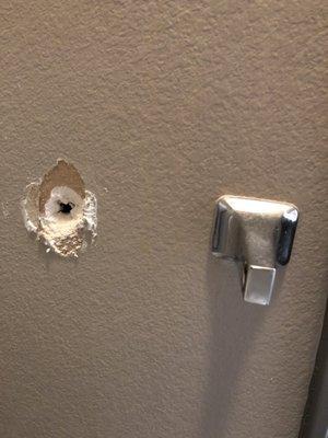 Toilet paper holder torn off