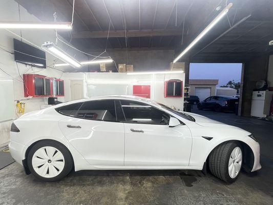 2024 Tesla Model S, Ceramic Tint Front 35% Rear 5% with Lifetime Warranty