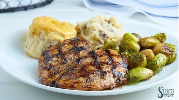 Our Sweet and Tangy Peri Peri Chicken Breast.  Also try our Peri Peri Thighs, Great with Maple Roasted Brussel Sprouts.