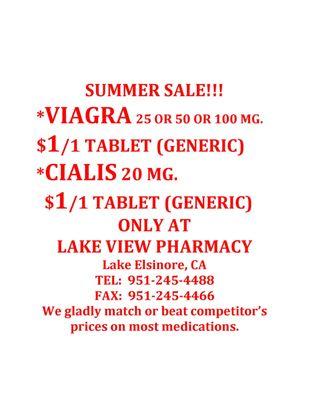 VIAGRA AND CIALIS (Generic) SPECIAL PROMOTION