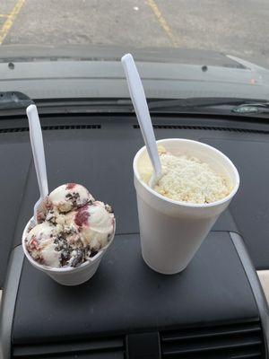 Gansito ice cream and large elote!