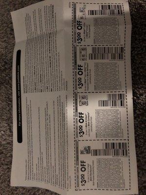 Manufacturer Coupon directly from the Manufacturer.. STILL NO SKU NUMBER.