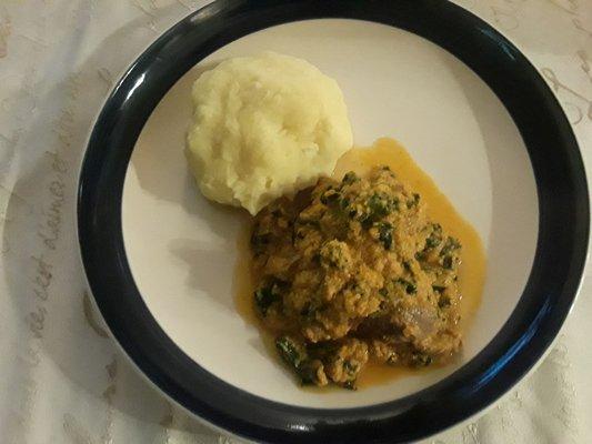 Fufu with egusi