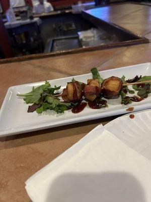 Scallops Wrapped in Bacon