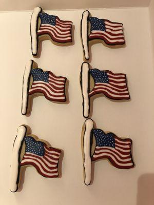 4th of July flag USA Flag Sugar Cookies