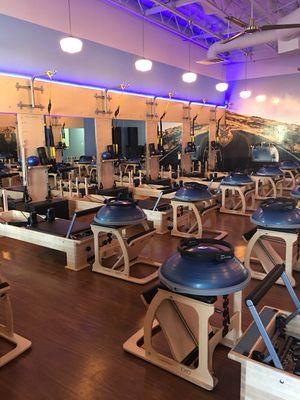 Our trainers are able to confidently lead people of all fitness levels through a great workout. Book your FREE reformer intro class today.