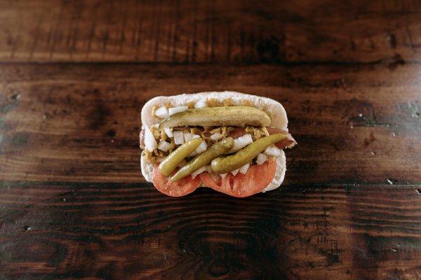 Chicago style hotdog