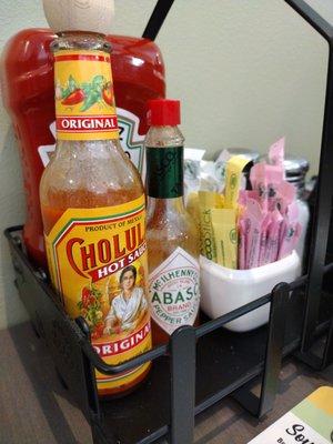 I really like that I don't have to ask for the Cholula. It's always already on the table.