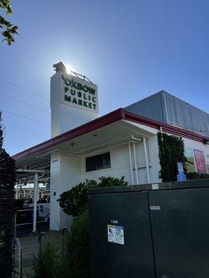 Outside sign of Oxbow Public Market