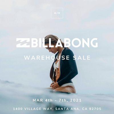 Billabong Warehouse Sale // MAR 4 - 7, 2021 // Santa Ana, CA