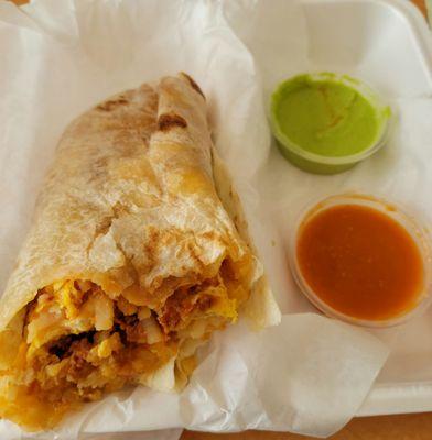 Chorizo breakfast burrito