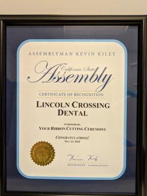 We are a proud member of Lincoln community's Chamber of Commerce