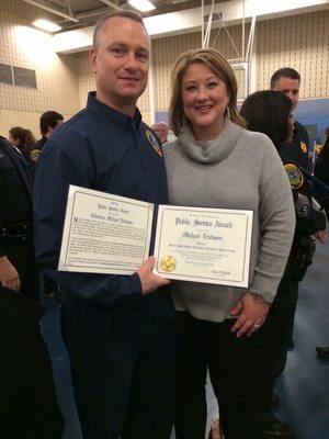 Life saving award given by the Houston Police Department.