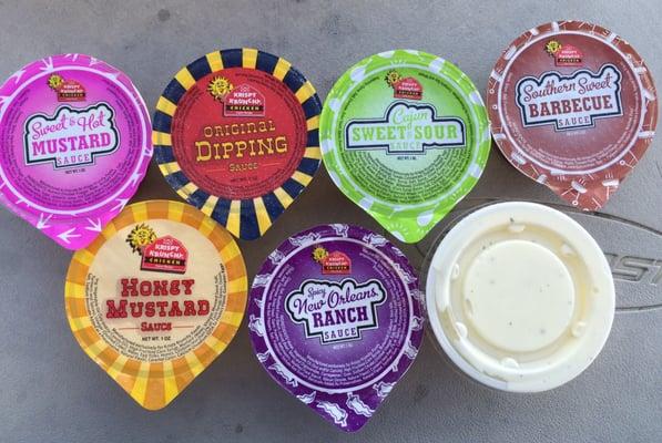 Your choice of seven dipping sauces.  My favorites were barbecue and house-made ranch.